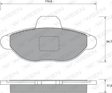 Ween 151-1635 - Komplet Pločica, disk-kočnica www.molydon.hr