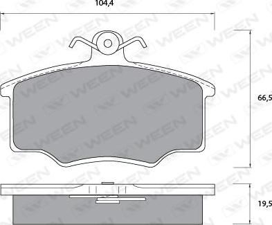 Ween 151-1096 - Komplet Pločica, disk-kočnica www.molydon.hr