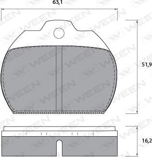 Ween 151-1090 - Komplet Pločica, disk-kočnica www.molydon.hr