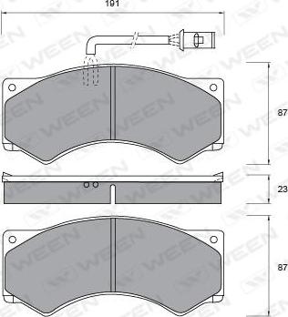 Ween 151-1040 - Komplet Pločica, disk-kočnica www.molydon.hr