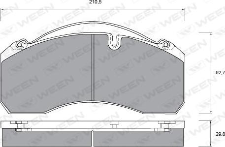 Ween 151-1060 - Komplet Pločica, disk-kočnica www.molydon.hr