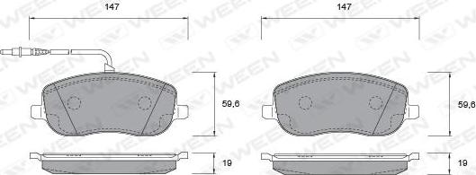 Ween 151-1014 - Komplet Pločica, disk-kočnica www.molydon.hr