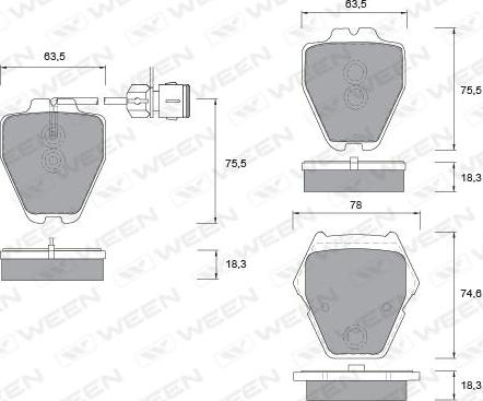 Ween 151-1025 - Komplet Pločica, disk-kočnica www.molydon.hr