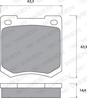 Ween 151-1079 - Komplet Pločica, disk-kočnica www.molydon.hr