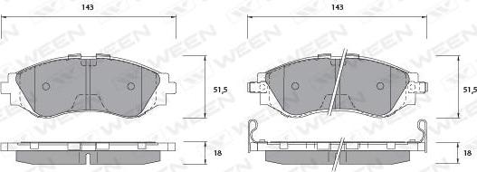 Ween 151-1194 - Komplet Pločica, disk-kočnica www.molydon.hr