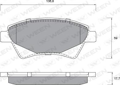 Ween 151-1149 - Komplet Pločica, disk-kočnica www.molydon.hr