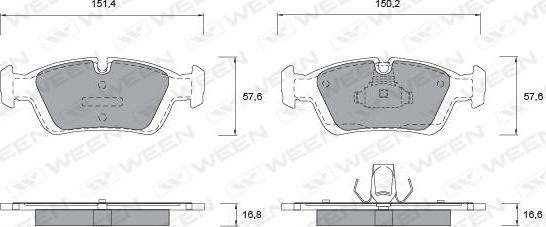 Ween 151-1141 - Komplet Pločica, disk-kočnica www.molydon.hr