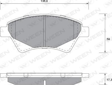 Ween 151-1150 - Komplet Pločica, disk-kočnica www.molydon.hr