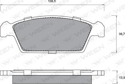 Ween 151-1166 - Komplet Pločica, disk-kočnica www.molydon.hr