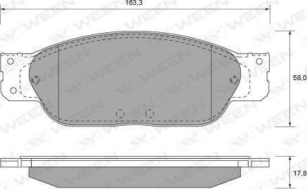 Ween 151-1844 - Komplet Pločica, disk-kočnica www.molydon.hr