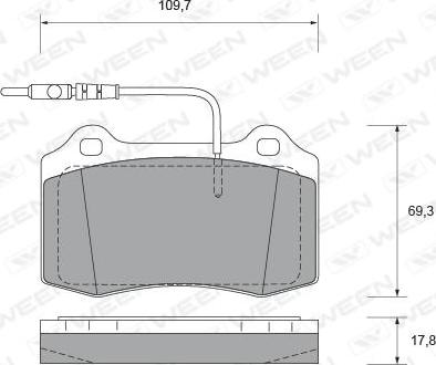 Ween 151-1811 - Komplet Pločica, disk-kočnica www.molydon.hr