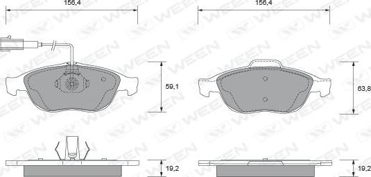 Ween 151-1870 - Komplet Pločica, disk-kočnica www.molydon.hr