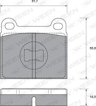 Ween 151-1391 - Komplet Pločica, disk-kočnica www.molydon.hr