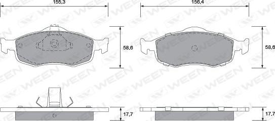 Ween 151-1290 - Komplet Pločica, disk-kočnica www.molydon.hr