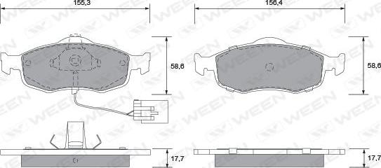 Ween 151-1291 - Komplet Pločica, disk-kočnica www.molydon.hr