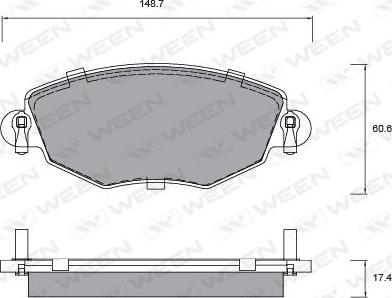 Ween 151-1293 - Komplet Pločica, disk-kočnica www.molydon.hr