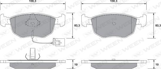 Ween 151-1292 - Komplet Pločica, disk-kočnica www.molydon.hr