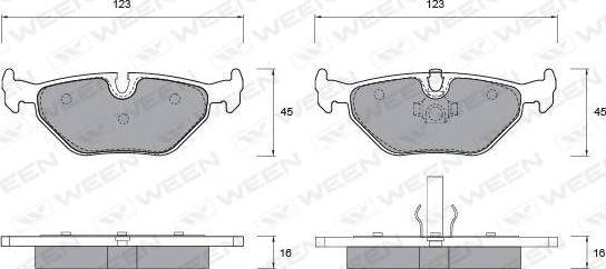 Ween 151-1201 - Komplet Pločica, disk-kočnica www.molydon.hr