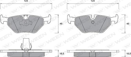 Ween 151-1203 - Komplet Pločica, disk-kočnica www.molydon.hr