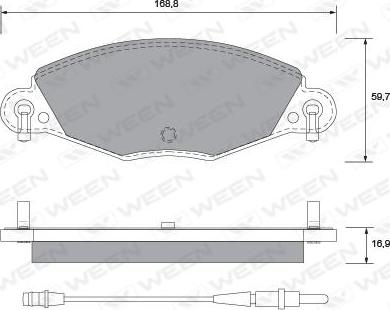 Ween 151-1283 - Komplet Pločica, disk-kočnica www.molydon.hr