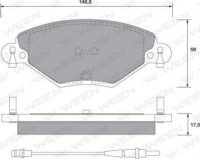 Ween 151-1282 - Komplet Pločica, disk-kočnica www.molydon.hr