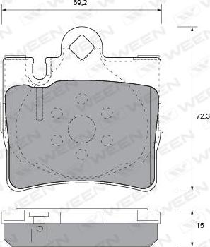 Ween 151-1233 - Komplet Pločica, disk-kočnica www.molydon.hr