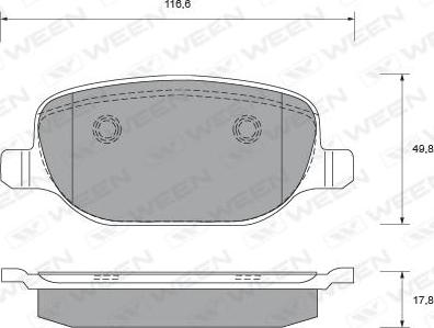 Ween 151-1717 - Komplet Pločica, disk-kočnica www.molydon.hr