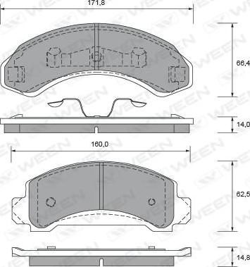 Ween 151-2403 - Komplet Pločica, disk-kočnica www.molydon.hr