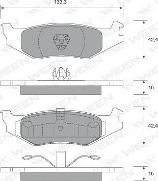 BOSCH 986424271 - Komplet Pločica, disk-kočnica www.molydon.hr