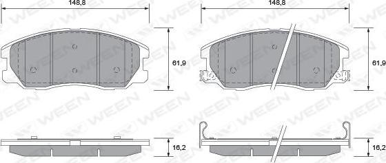 Ween 151-2595 - Komplet Pločica, disk-kočnica www.molydon.hr