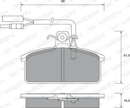 Ween 151-2508 - Komplet Pločica, disk-kočnica www.molydon.hr