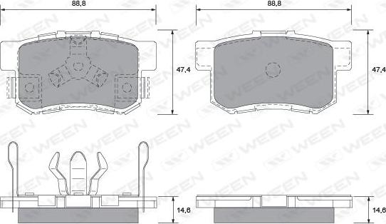 Ween 151-2589 - Komplet Pločica, disk-kočnica www.molydon.hr