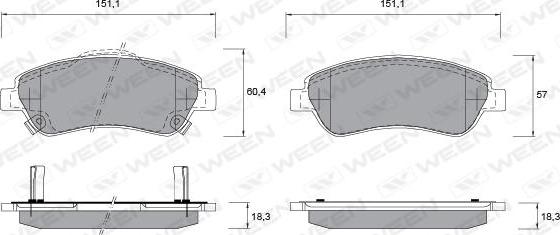 Ween 151-2586 - Komplet Pločica, disk-kočnica www.molydon.hr