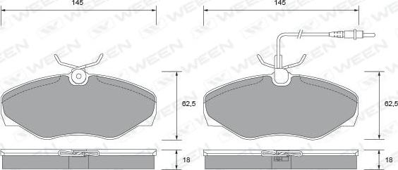 Ween 151-2681 - Komplet Pločica, disk-kočnica www.molydon.hr