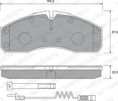 Ween 151-2632 - Komplet Pločica, disk-kočnica www.molydon.hr