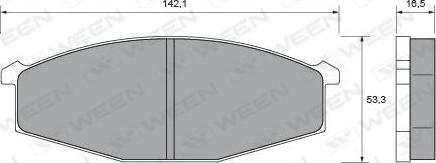 Ween 151-2062 - Komplet Pločica, disk-kočnica www.molydon.hr