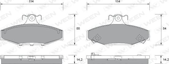 Ween 151-2148 - Komplet Pločica, disk-kočnica www.molydon.hr