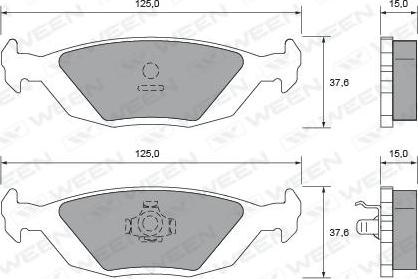 Ween 151-2395 - Komplet Pločica, disk-kočnica www.molydon.hr