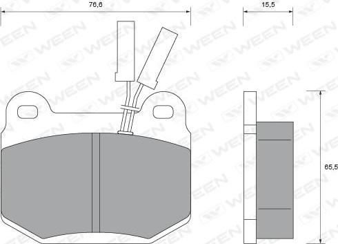 Ween 151-2361 - Komplet Pločica, disk-kočnica www.molydon.hr