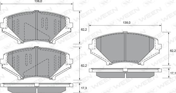 Ween 151-2319 - Komplet Pločica, disk-kočnica www.molydon.hr