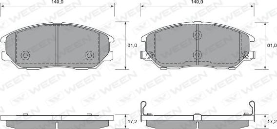 Ween 151-2324 - Komplet Pločica, disk-kočnica www.molydon.hr