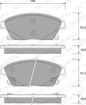 Ween 151-2730 - Komplet Pločica, disk-kočnica www.molydon.hr