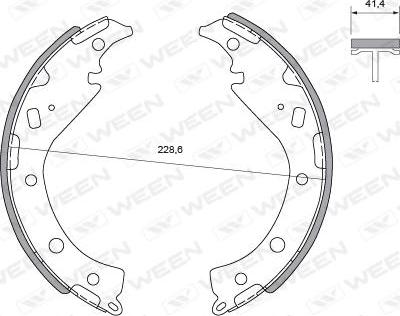 Ween 152-0004 - Komplet kočnica, bubanj kočnice www.molydon.hr