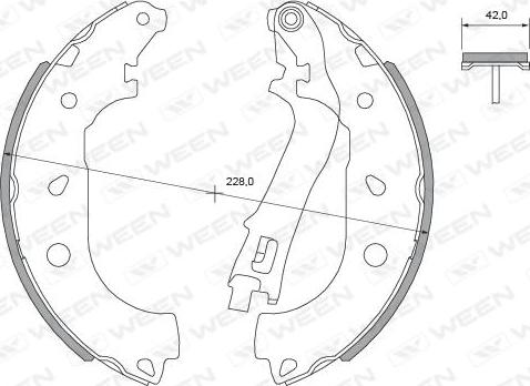 Ween 152-2494 - Komplet kočnica, bubanj kočnice www.molydon.hr