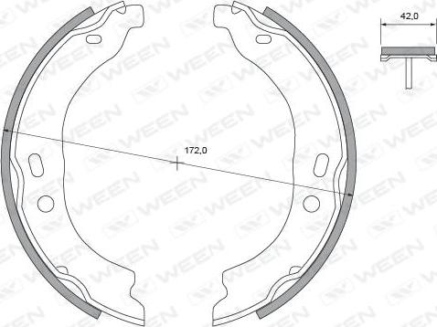 Ween 152-2496 - Komplet kočionih obloga, rucna kočnica www.molydon.hr