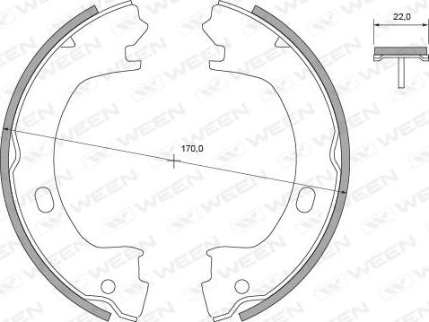 Ween 152-2491 - Komplet kočionih obloga, rucna kočnica www.molydon.hr