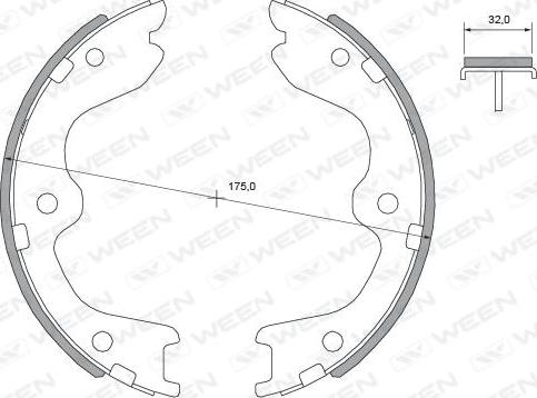 Ween 152-2492 - Komplet kočionih obloga, rucna kočnica www.molydon.hr