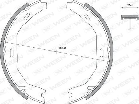 Ween 152-2497 - Komplet kočionih obloga, rucna kočnica www.molydon.hr