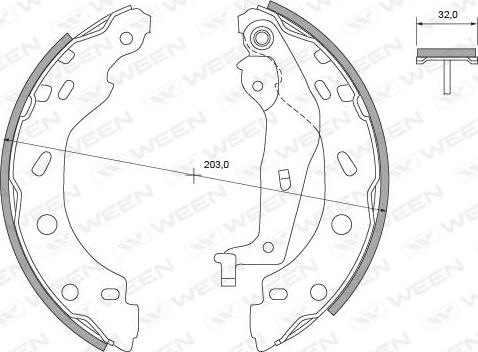 Ween 152-2440 - Komplet kočnica, bubanj kočnice www.molydon.hr