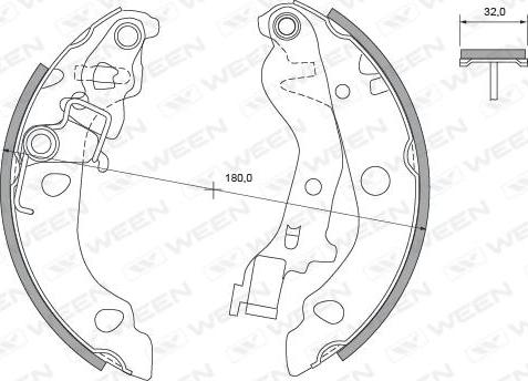 Ween 152-2441 - Komplet kočnica, bubanj kočnice www.molydon.hr